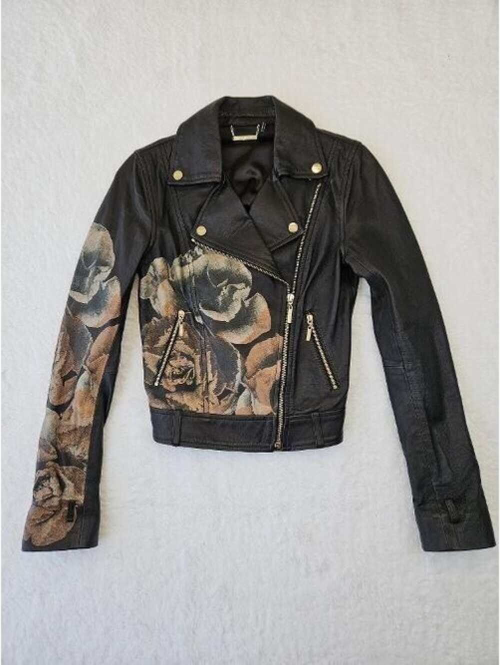 Guess Marciano leather moto jacket, Size XXS